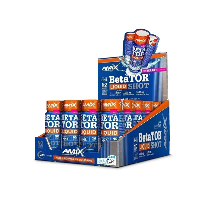 AMIX BetaTOR Liquid HMB SHOT, 60ml, Red Berries