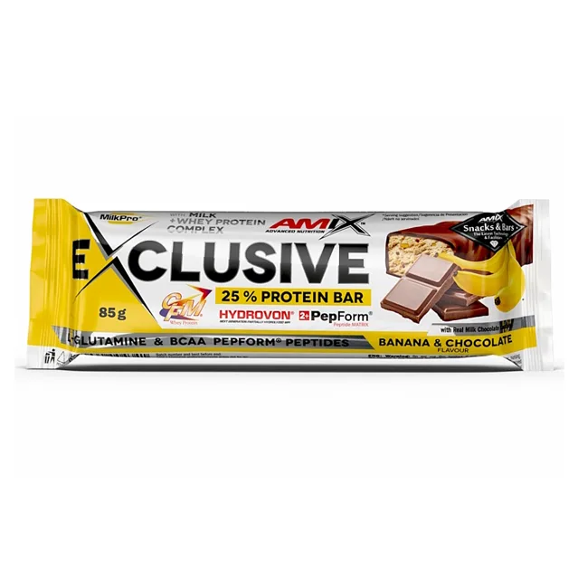 AMIX Exclusive protein bar banán a čokoláda 85 g
