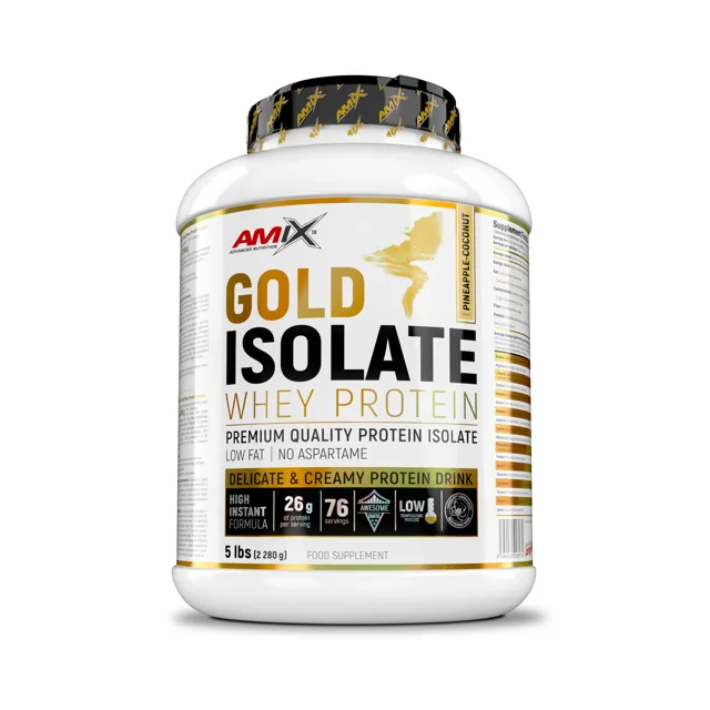 AMIX Gold Whey Protein Isolate, Pineapple Coconut Juice, 2280g