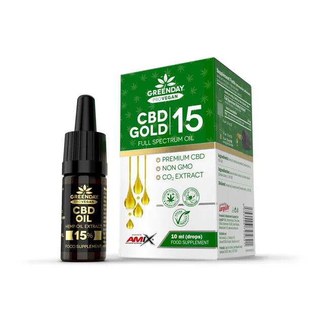 AMIX GreenDay ProVegan CBD GOLD 15%, 10ml