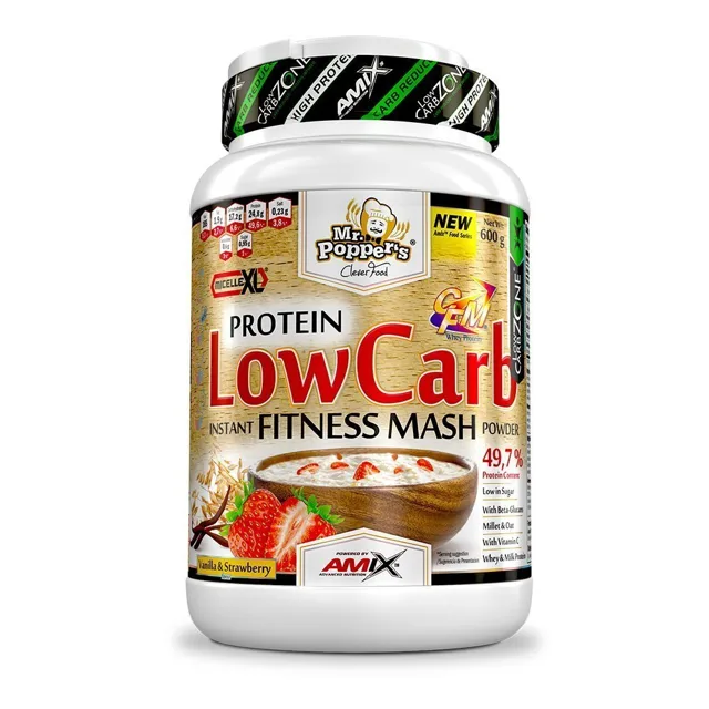 AMIX Low Carb Mash, Vanilla-Strawberry, 600g