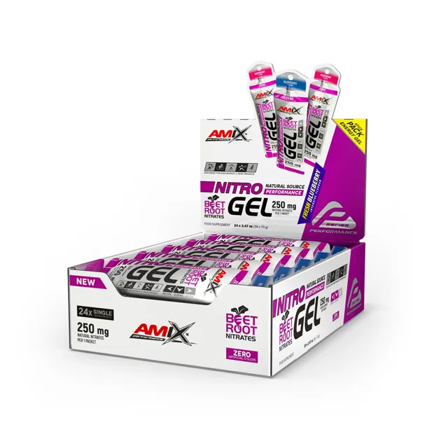 AMIX Nitro Beet Root Gel, Blueberry, 24x70g