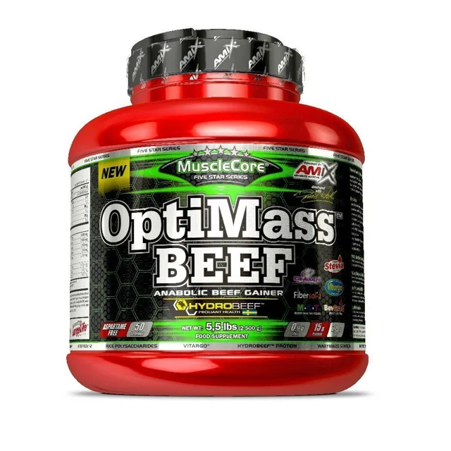 AMIX OptiMass Beef Gainer, Forest Fruit, 2500g
