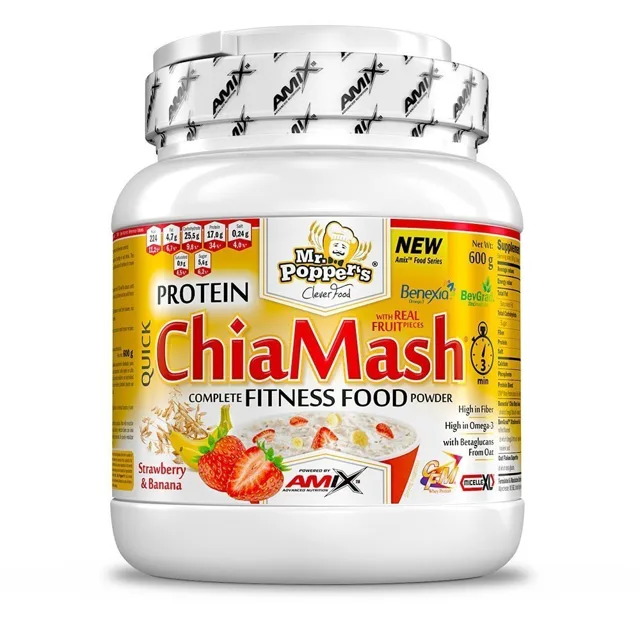 AMIX Protein ChiaMash, Strawberry-Banana, 600g