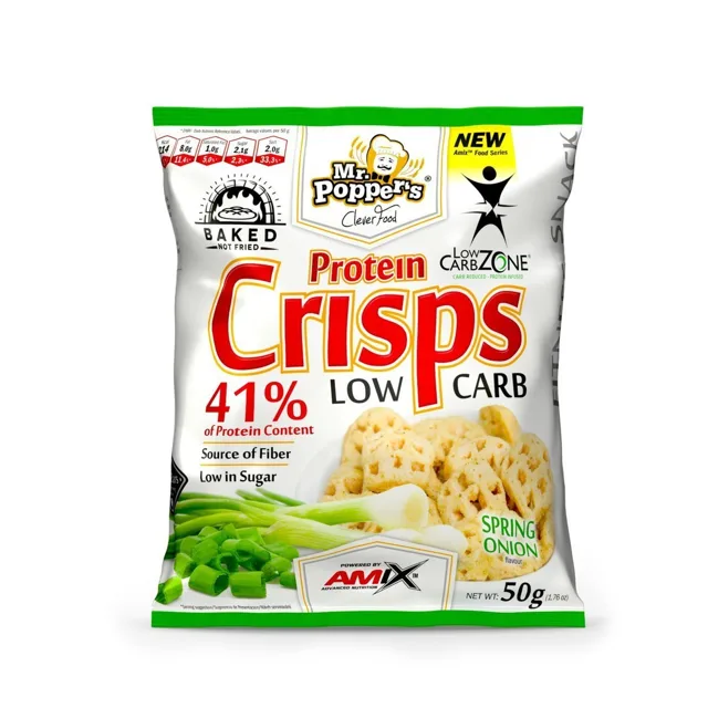 AMIX Protein Crisps, Spring Onion, 50g