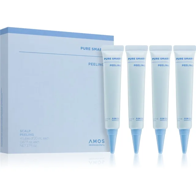 AMOS PROFESSIONAL Pure Smart Peeling peeling na vlasovou pokožku proti lupům 4x20 ml