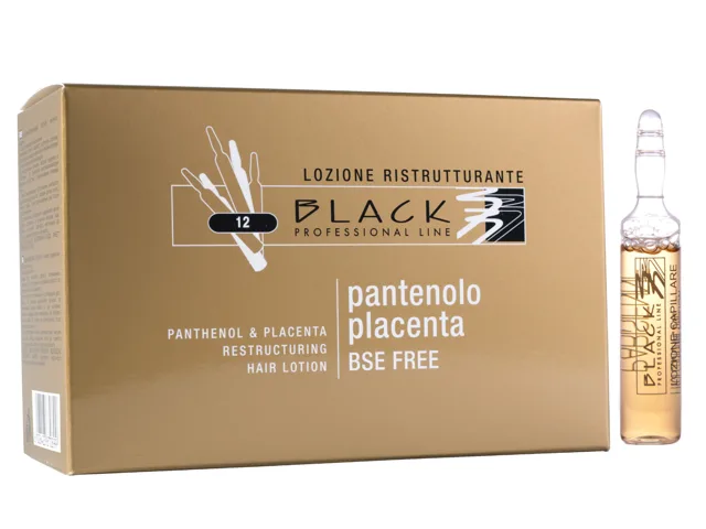 Ampulky k revitalizaci vlasů Black Panthenol  a  Placenta Hair Lotion - 12 x 10 ml (01078) + dárek zdarma