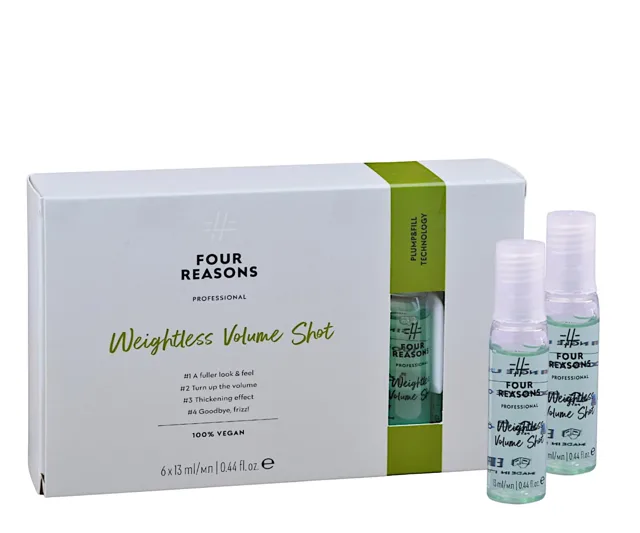 Ampulky pro objem a plnost jemných vlasů Four Reasons Professional Weightless Volume Shot - 6 x 13 ml + dárek zdarma