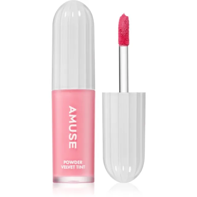 AMUSE Powder Velvet Tint dlouhotrvající tekutá rtěnka s matným efektem odstín 01 Rare Peach 3.3 g