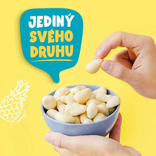 Ananas v bílé čokoládě váha 200g