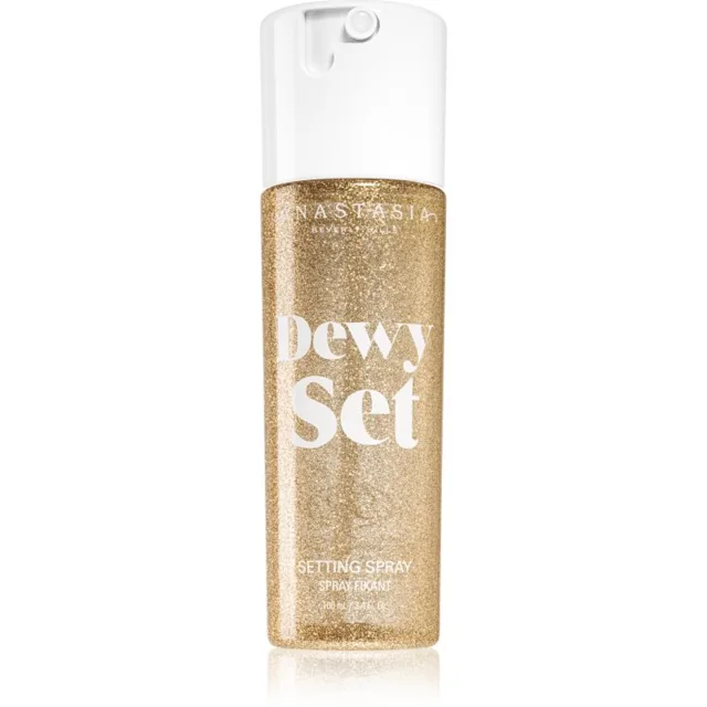 Anastasia Beverly Hills Dewy Set Setting Spray rozjasňující mlha na obličej s vůní Coconut & Vanilla 100 ml