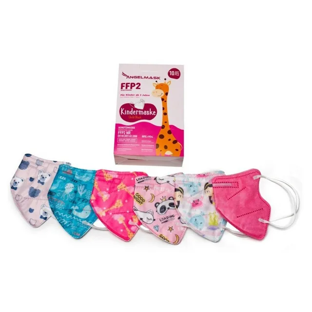 ANGEL MASK FFP2 Dětský respirátor dívčí 10 kusů