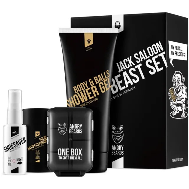 Angry Beards Jack Saloon Active Beast Set sada pro sportovce