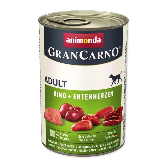Animonda Adult hovězí a kachní srdce konzerva 400 g
