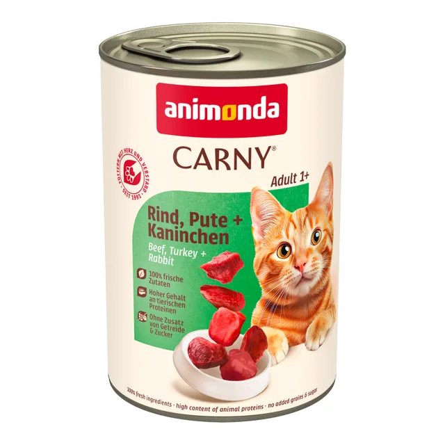 animonda Carny Adult 12 x 400 g - Hovězí & kuře
