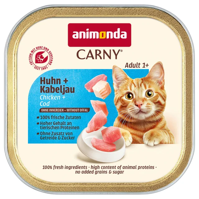 animonda Carny Adult 32 x 85 g - kuřecí a treska