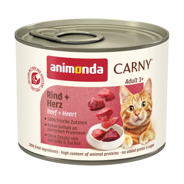 Animonda Carny Adult 6 x 200 g - Hovězí & srdce