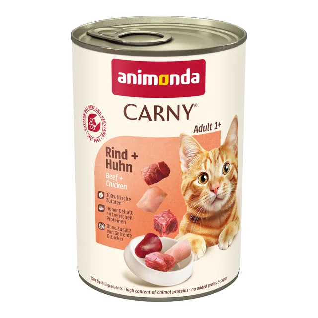 animonda Carny Adult 6 x 400 g - Hovězí & kuře
