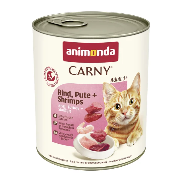 animonda Carny Adult 6 x 800 g - Kuřecí, krůtí & kachní srdce
