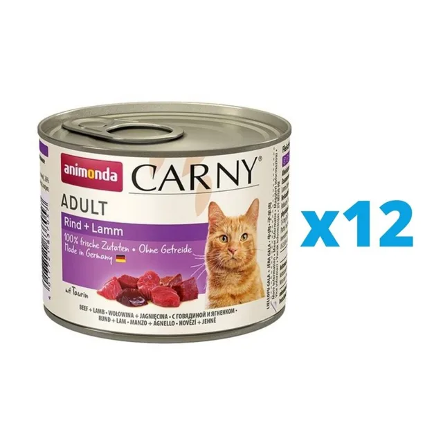 ANIMONDA Carny Adult hovězí &amp; jehněčí 12 x 200 g