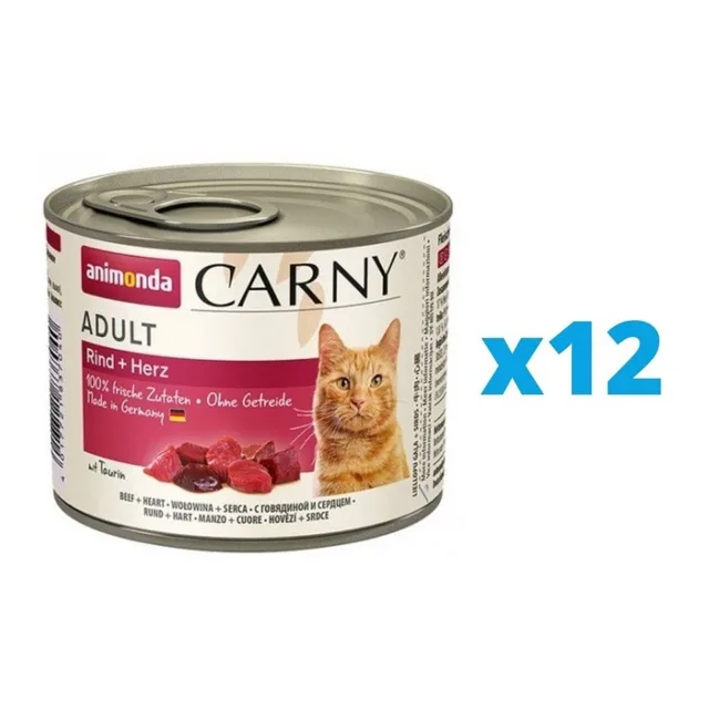 ANIMONDA Carny Adult hovězí &amp; srdce 12 x 200 g
