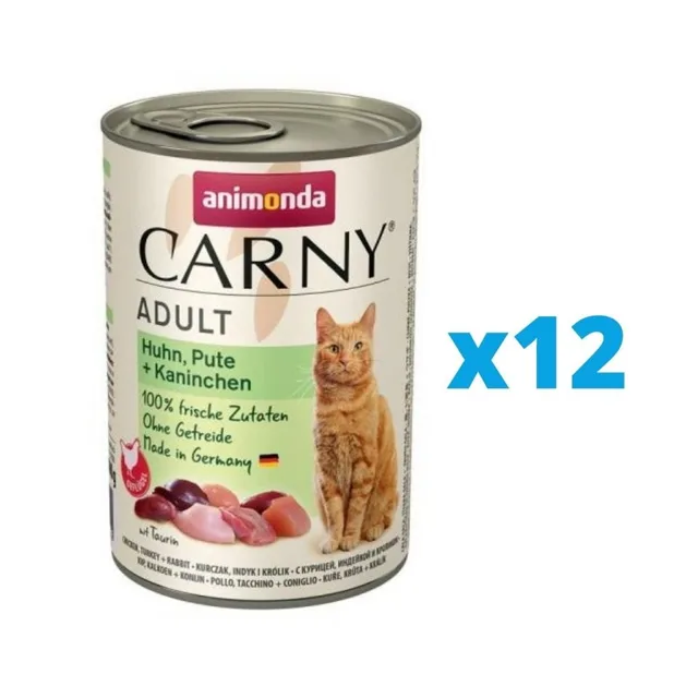 ANIMONDA Carny Adult kuře krůta králík 12 x 400 g