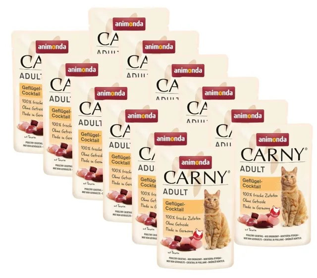 ANIMONDA Carny Adult Pouch Drůbeží koktejl 12x85g mokré krmivo pro kočky