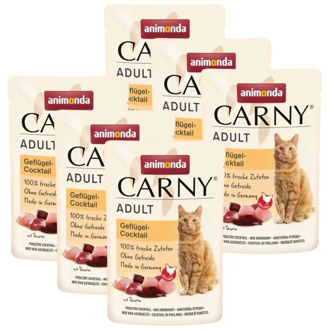 ANIMONDA Carny Adult Pouch Poultry Cocktail 6x85g mokré krmivo pro kočky