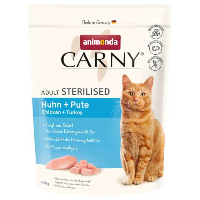 animonda Carny Adult Sterilised kuřecí + krůtí - 10 kg