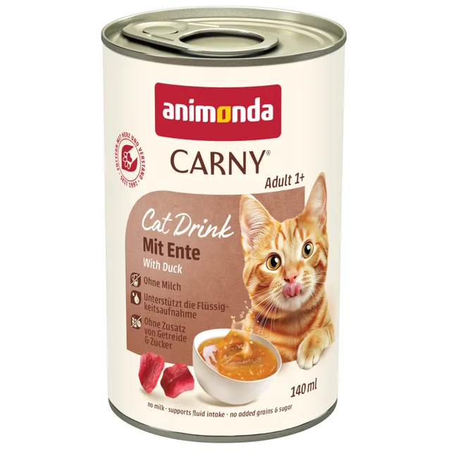 animonda Carny Cat Drink 12 x 140 ml - kachní