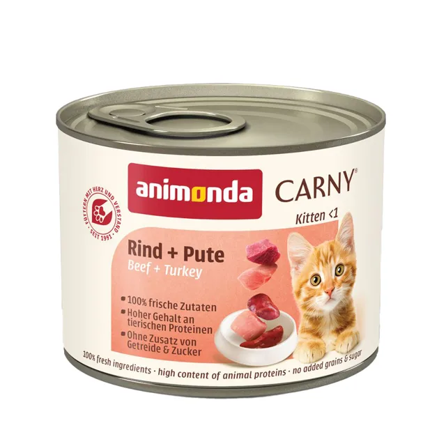 animonda Carny Kitten 24 x 200 g - Hovězí a krůtí
