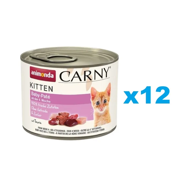 ANIMONDA Carny Kitten Baby Paté Hovězí a kuřecí 12x200g