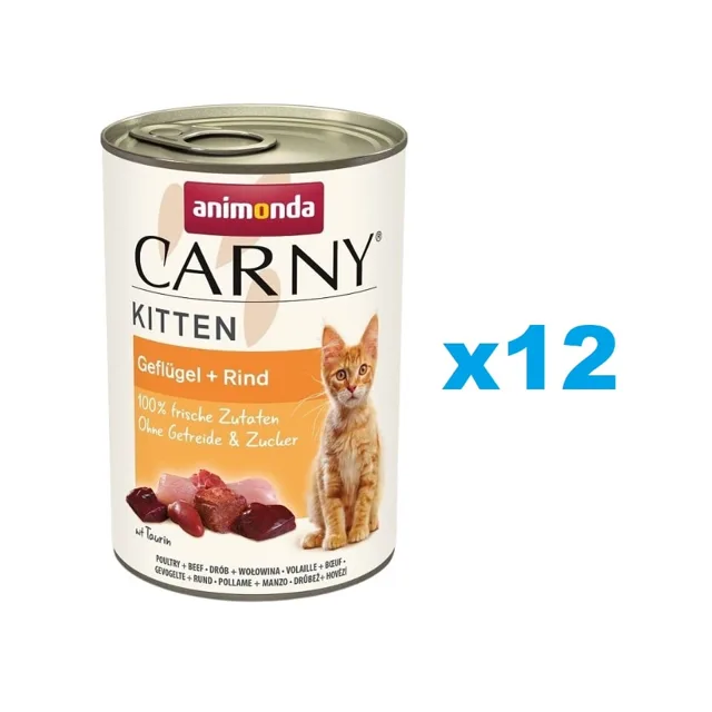 ANIMONDA Carny Kitten Drůbeží a hovězí 12x400g