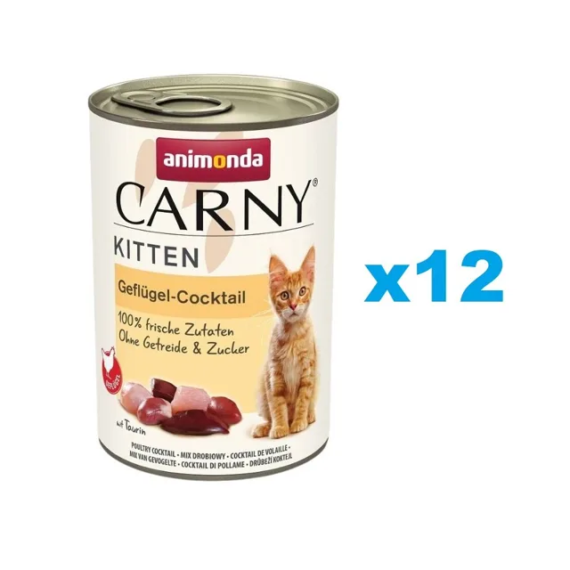 ANIMONDA Carny Kitten Drůbeží koktejl 12x400g