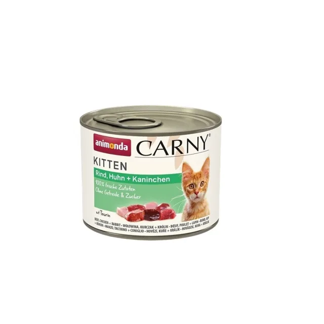 ANIMONDA Carny Kitten Hovězí, Kuřecí a Králík 200g