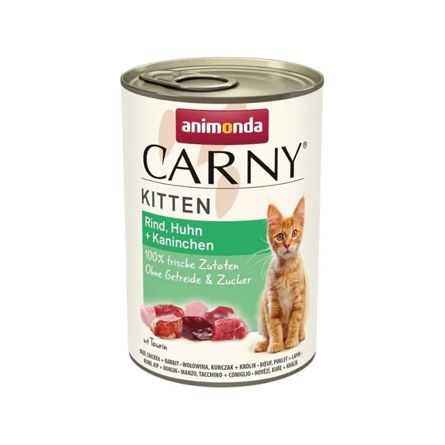 ANIMONDA Carny Kitten Hovězí, Kuřecí a Králík 400g
