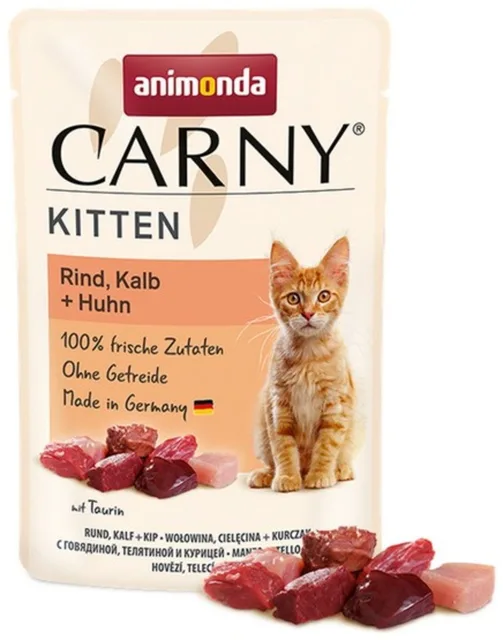 ANIMONDA Carny Kitten Hovězí, telecí a kuře 85g