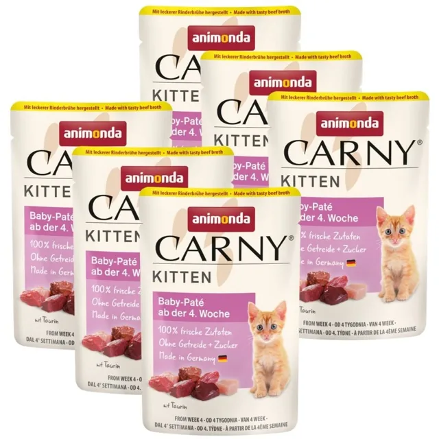 ANIMONDA Carny Kitten Pouch Baby paštika 6x85g mokré krmivo pro koťata