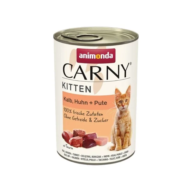 ANIMONDA Carny Kitten Telecí, Kuřecí a Krůtí 400g