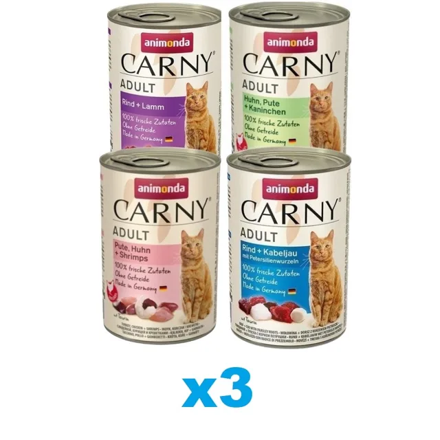 ANIMONDA Carny Mix hovězích a kuřecí příchutí 12 x 400 g