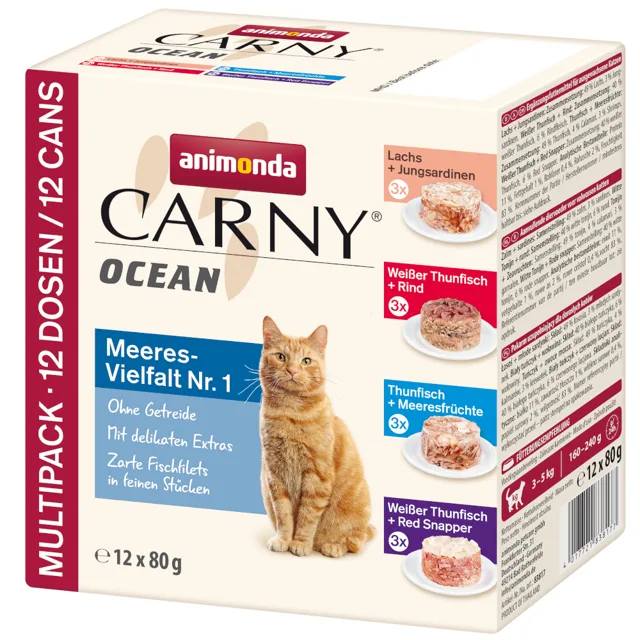animonda Carny Ocean 12 konzerv (12 x 80 g) - Ocean Mix II (4 druhy)