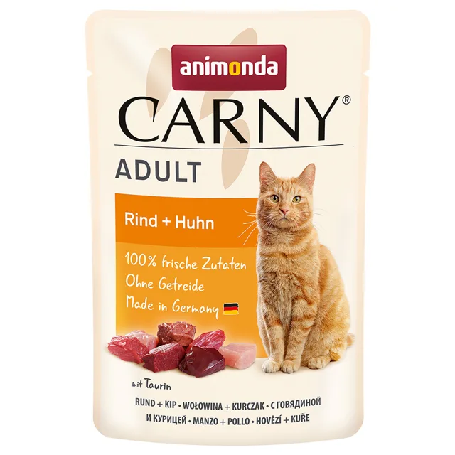 animonda Carny Pouch 24 x 85 g  - kuřecí a králičí