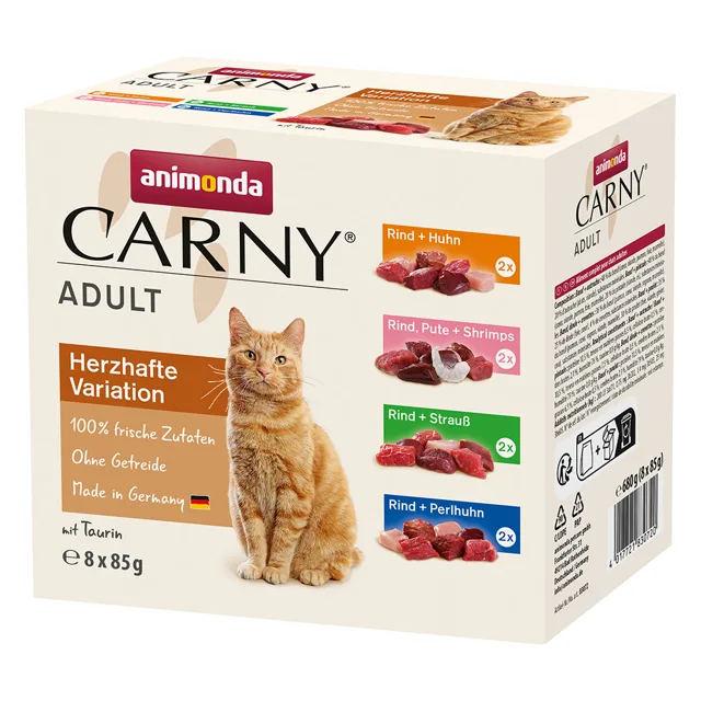 animonda Carny Pouch Multipack  8 x 85 g - drůbeží mix 8 x 85 g (3 druhy)