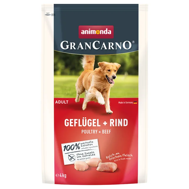 animonda GranCarno Adult drůbež a hovězí - 4 kg