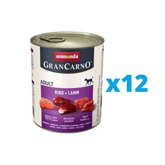 ANIMONDA GranCarno Adult hovězí &amp; jehněčí 12 x 400 g