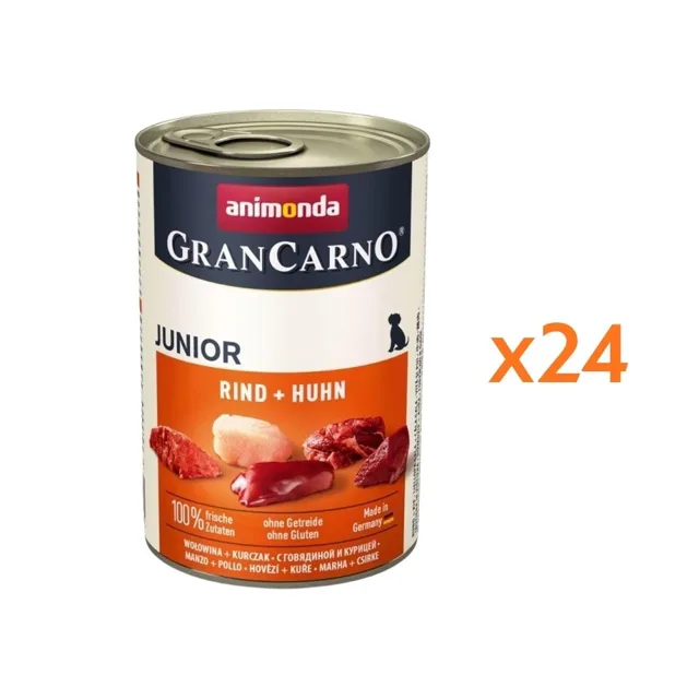 ANIMONDA GranCarno Junior sada s hovězím a kuřecím masem 24 x 400 g