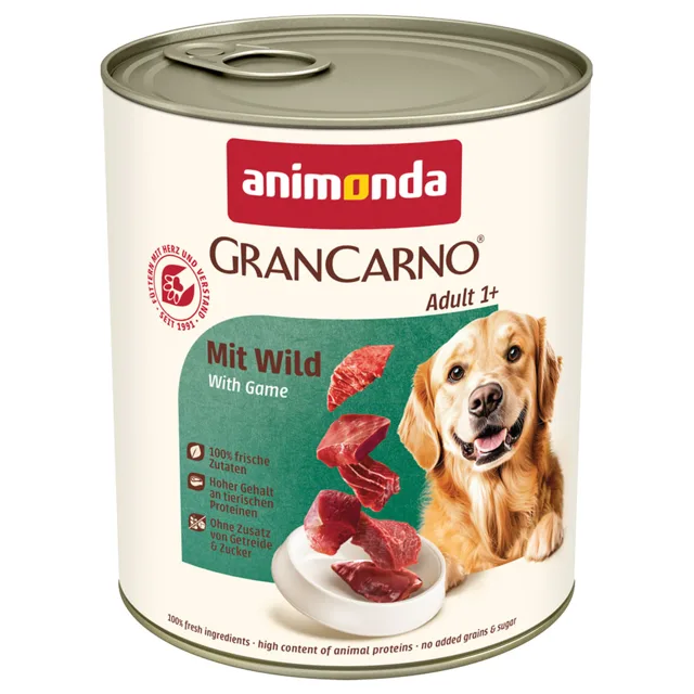 animonda GranCarno Original 12 x 800 g - výhodné balení - jelení a jablka