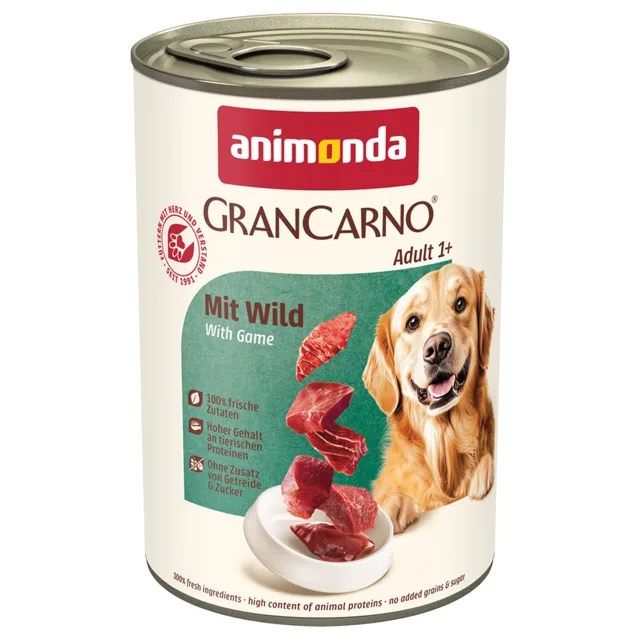 Animonda GranCarno Original Adult 6 x 400 g - hovězí + kachní srdce: