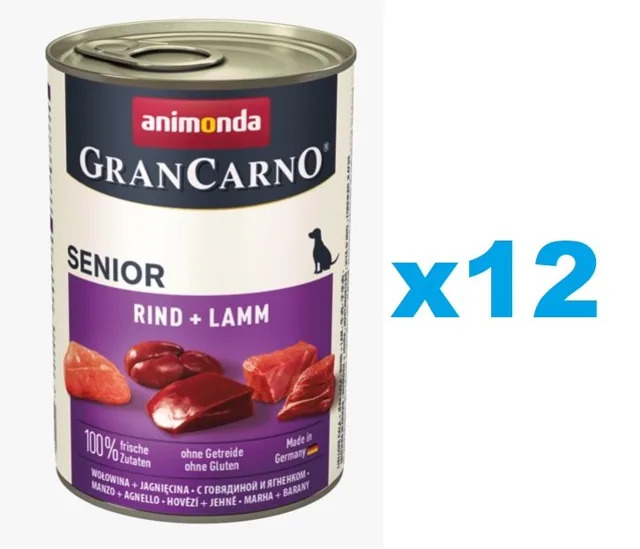 ANIMONDA GranCarno Senior hovězí &amp; jehně 12 x 800 g