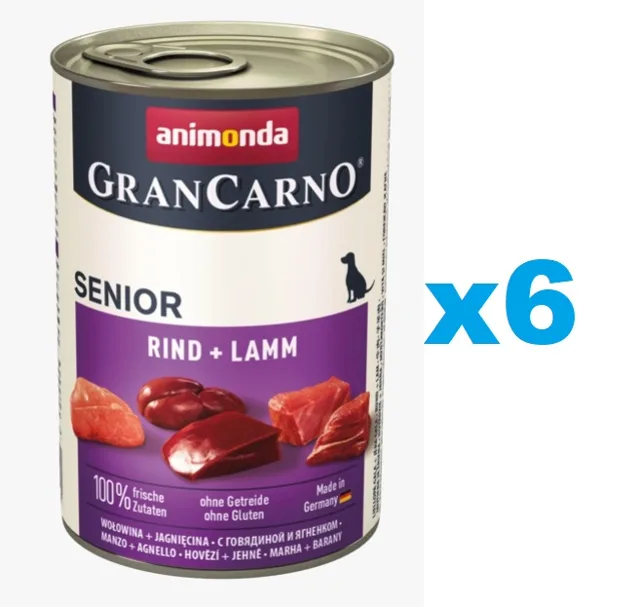 ANIMONDA GranCarno Senior hovězí &amp; jehně 6 x 800 g